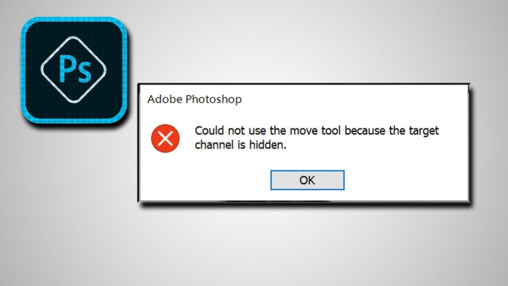 Could not use move tool because the target channels is hidden