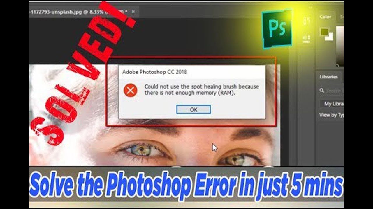 How to fix Not enough RAM Photoshop error 2