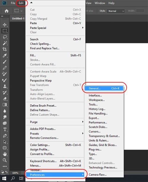 How to fix Photoshop toolbar missing