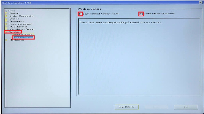  Turn on wireless capability Dell