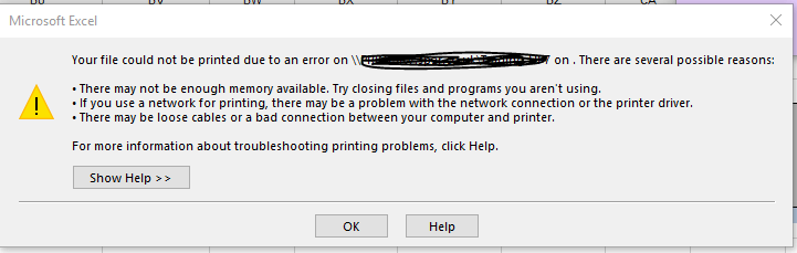 Fixed error: your file could not be printed due to an error on \ of printer