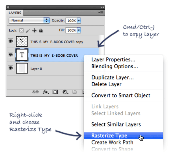 What is rasterize a layer?