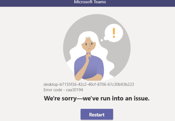 How to fix Microsoft Teams http 404 login microsoftonline com caa30194