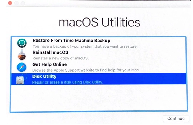 How to open Disk Utility on Mac from boot