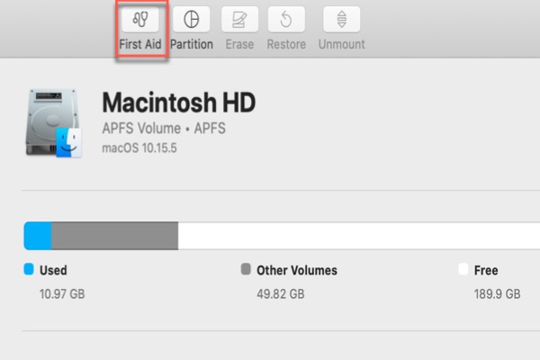 How to run Mac Disk Utility First Aid to repair the disk