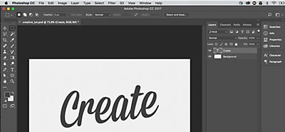 1. Create a new file with the text you’d like to turn into a 3D image.