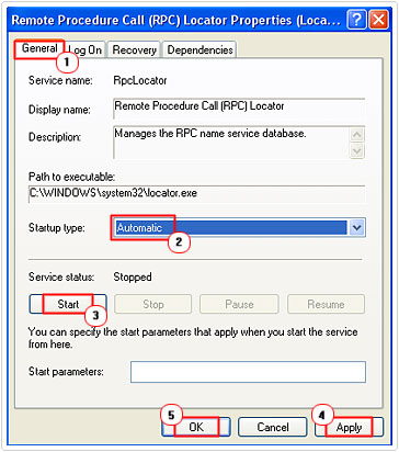 Check the RPC service on your computer