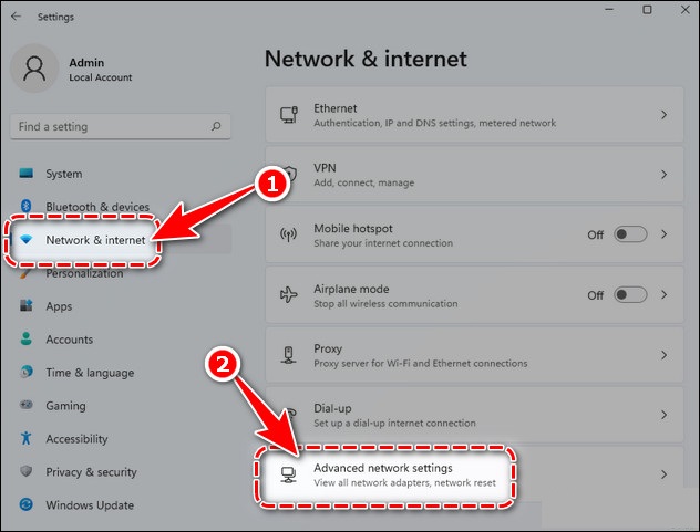 Advanced Network Settings