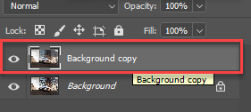 Background Copy Layer is created