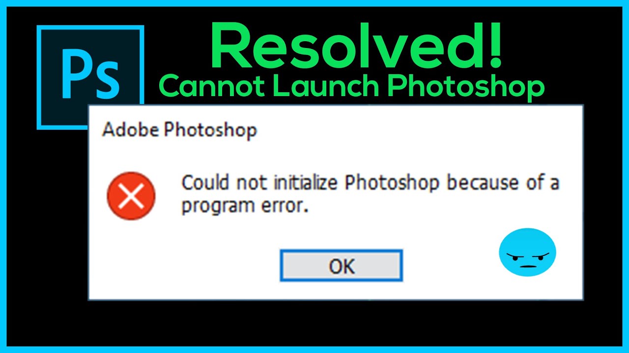 Could not initialize Photoshop because unexpected end of file was encountered