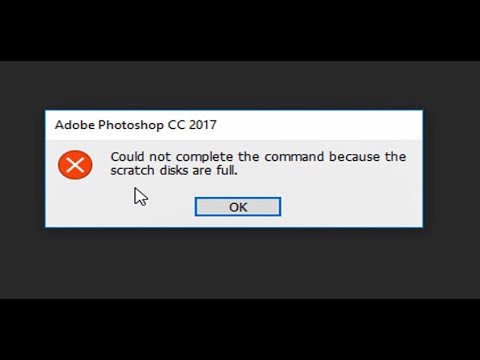 How to fix could not use the move tool because the scratch disks are full