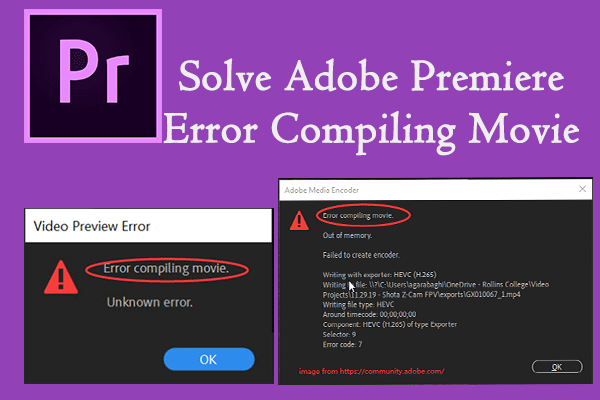 Error compiling movie in Adobe Premiere 2022