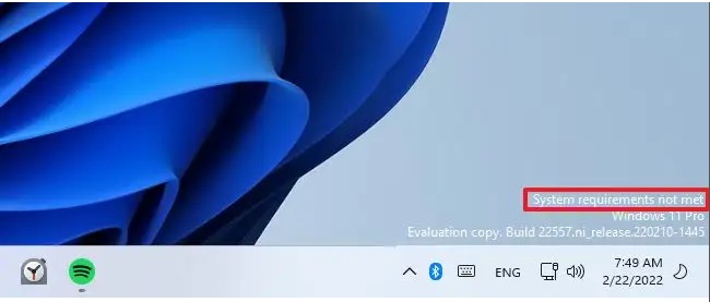 How to Remove the System Requirements Not Met reminder Windows 11