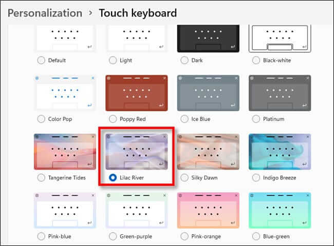 Touch Keyboard theme 