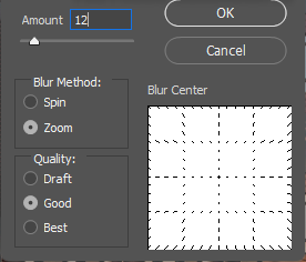 preview your adjustments with the white square