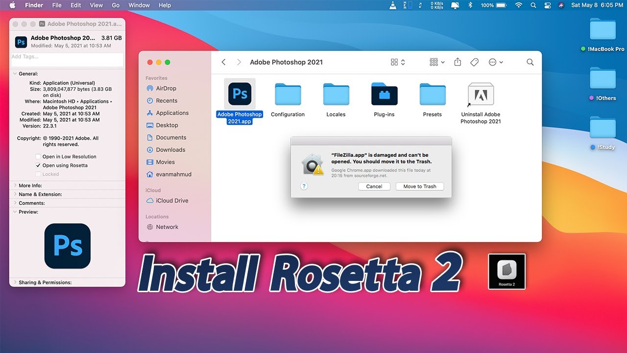 Rosetta 2 is installed on Mac