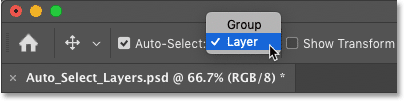 Switching Auto-Select between Layer and Group
