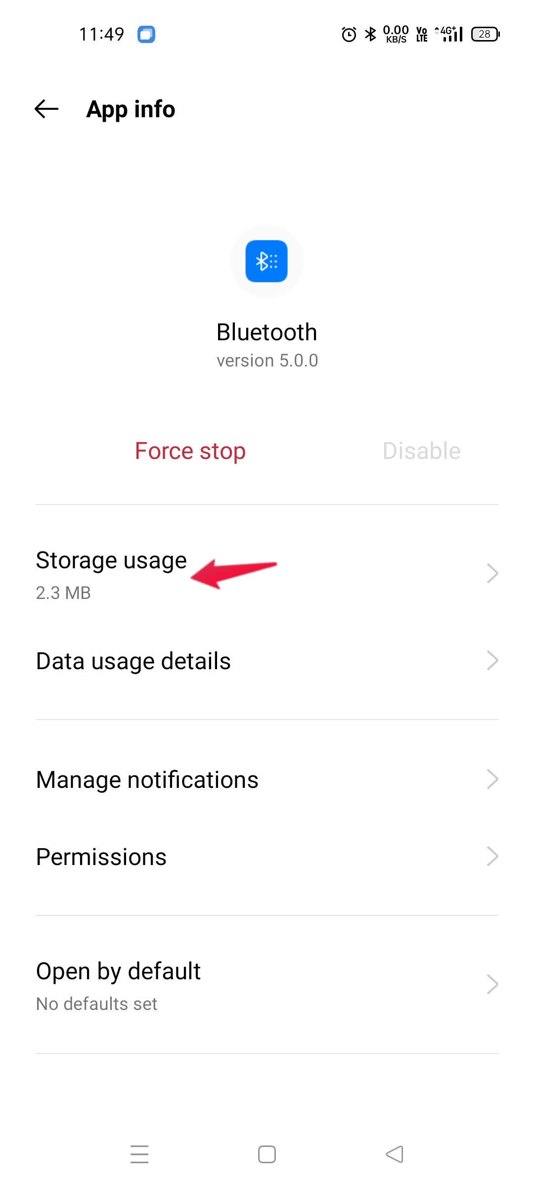 Clear Bluetooth cache and data