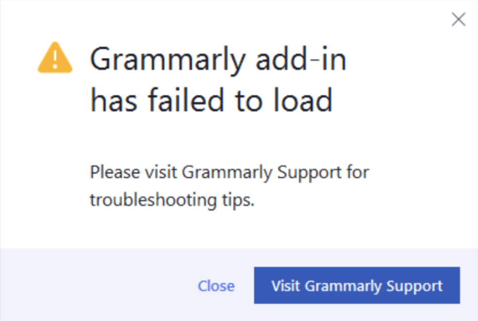 Fix Grammarly for Windows has failed to load
