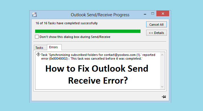 How to fix Outlook cannot receive email error