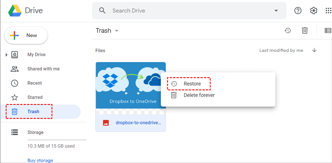 How to recover deleted file from Google Drive