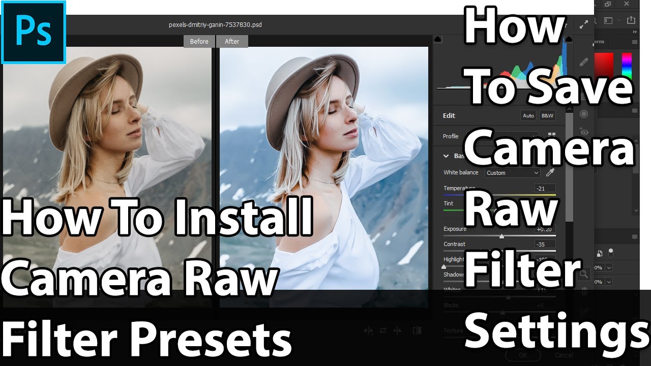 How to save a preset in Photoshop Camera Raw