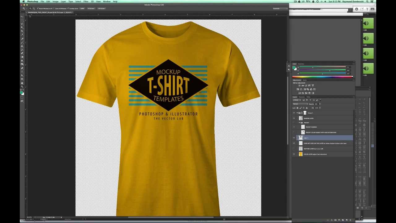 How to use t-shirt mockup in Photoshop