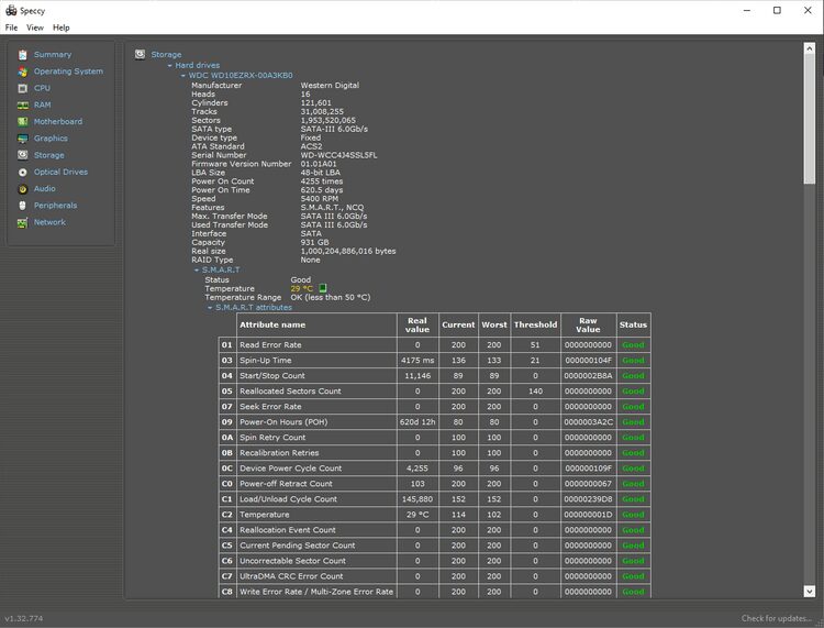 Use Speccy to Check Drive Health