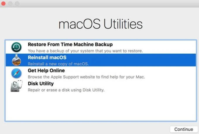 Reinstall macOS