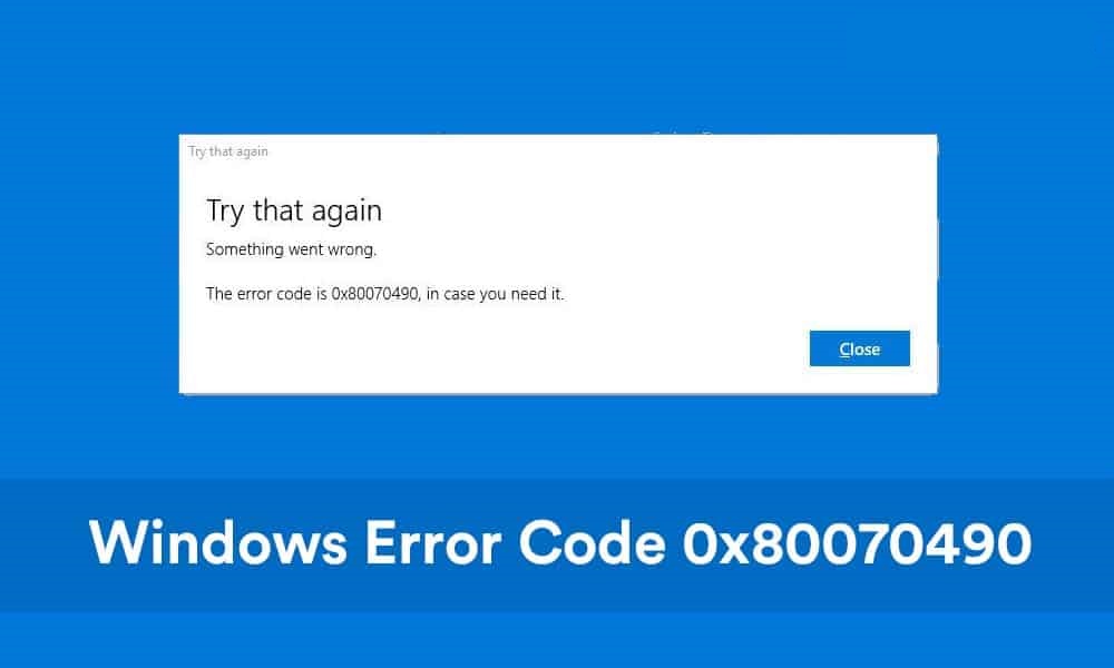 Fix Error code 0x80070490 Windows 10 when adding Gmail
