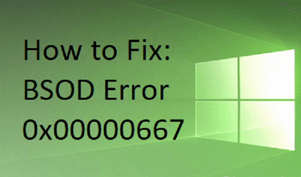 How to fix Command line error BSOD 0x00000667