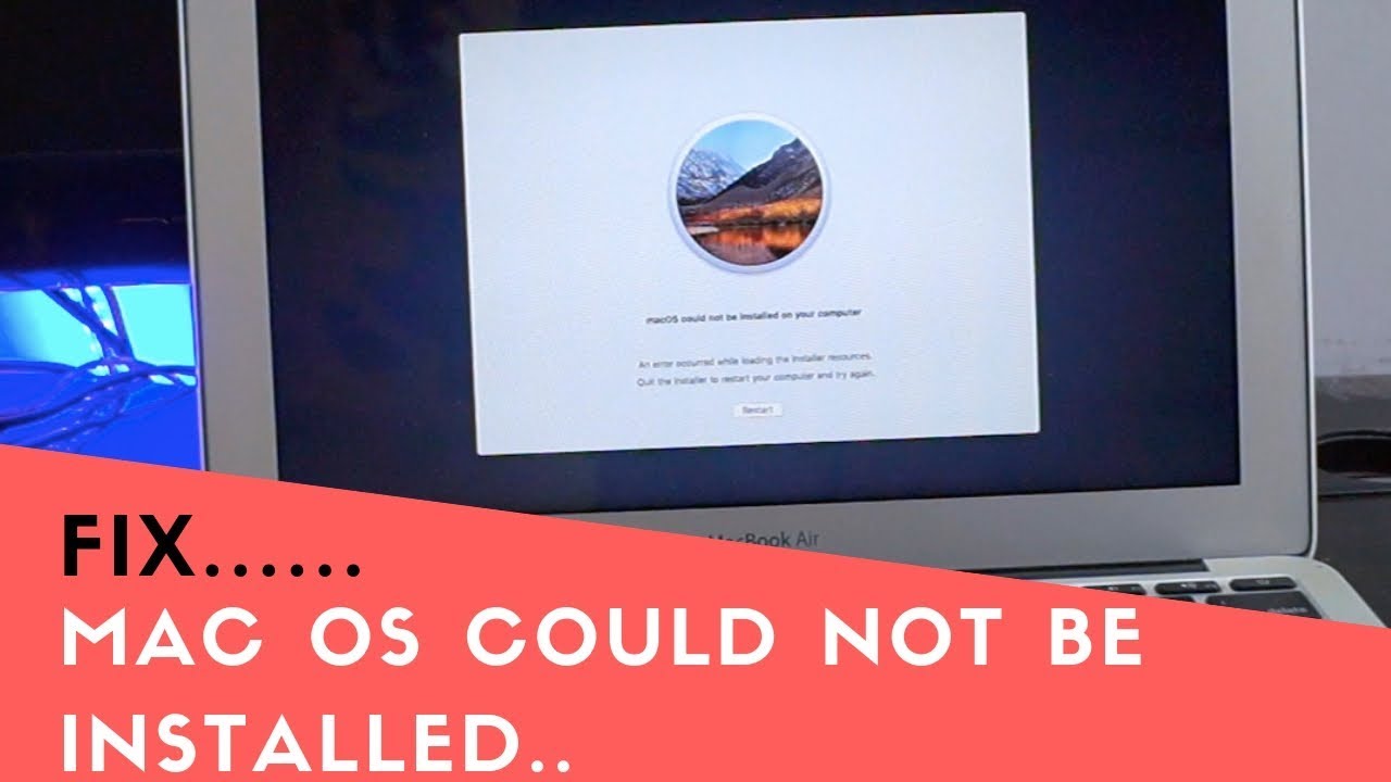 How to fix MacOS cannot be installed on Macintosh HD