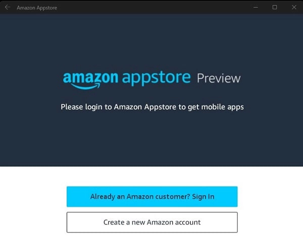 Create a new Amazon account