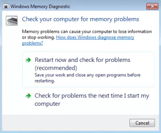 Run the Memory Diagnostics Tool