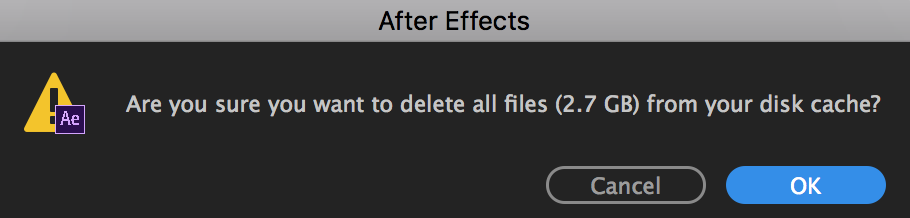 delete all the files from your disk cache