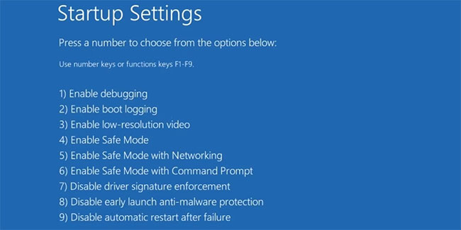 Select Safe Mode with Networking