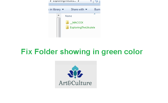 Fix Folder showing in green color