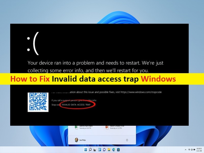 Fix INVALID DATA access TRAP Blue Screen