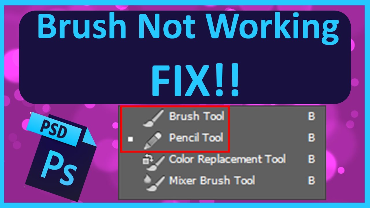 Fix Photoshop brush not painting color