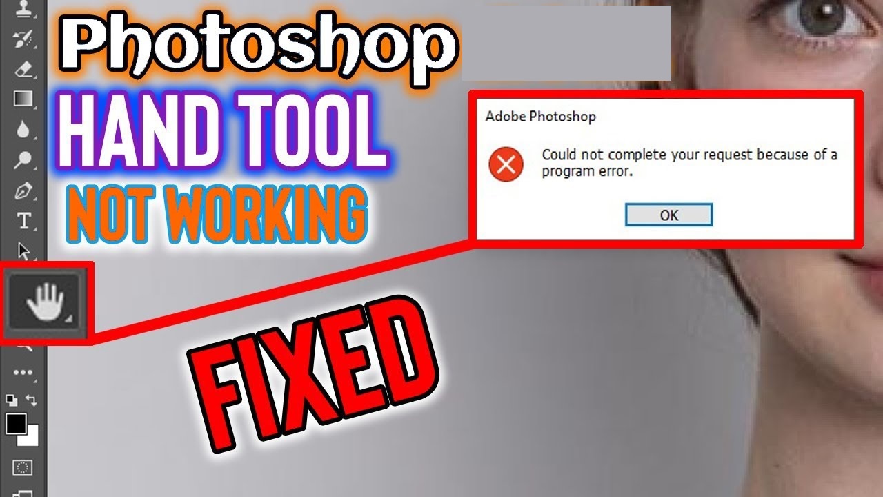 Fix Spacebar hand tool not working Photoshop