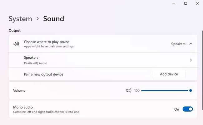 Enable Mono audio from Settings