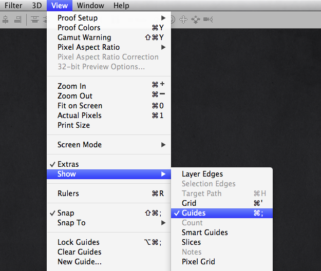 How to remove guides in Photoshop