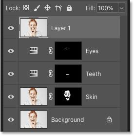 Photoshop adds a new layer that merges all existing layers into it