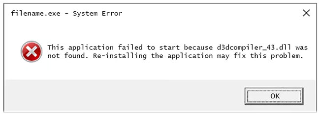 Error messages d3dcompiler_43.dll
